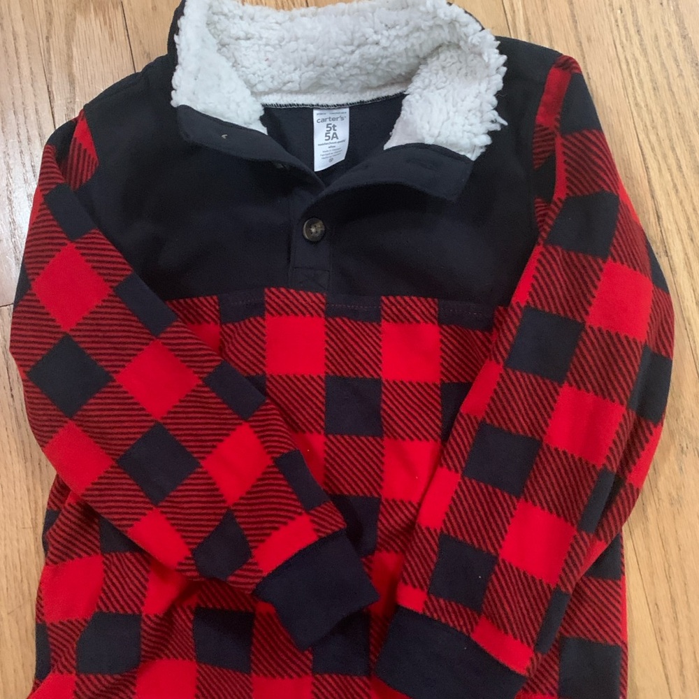 Carter's Red and Black Plaid Kids Jacket